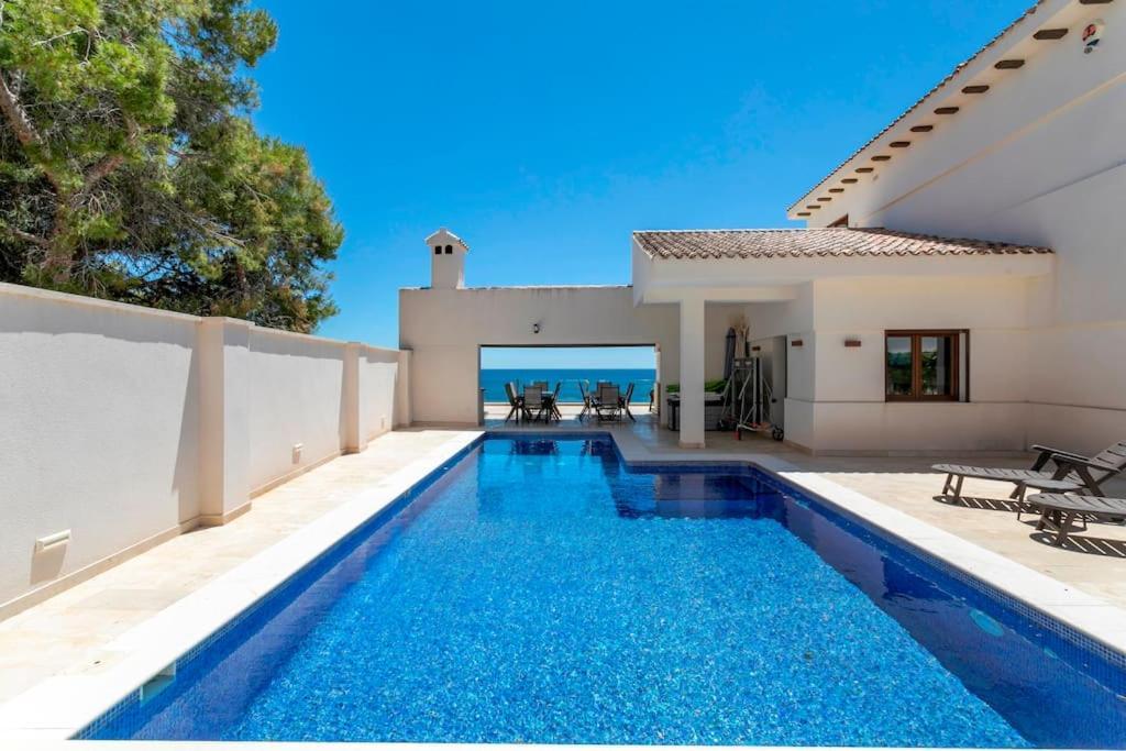 Villa Irene, Large First Line Villa With Amazing Sea- And Coast Views And Large Private Swimming Pool! Alicante Bagian luar foto